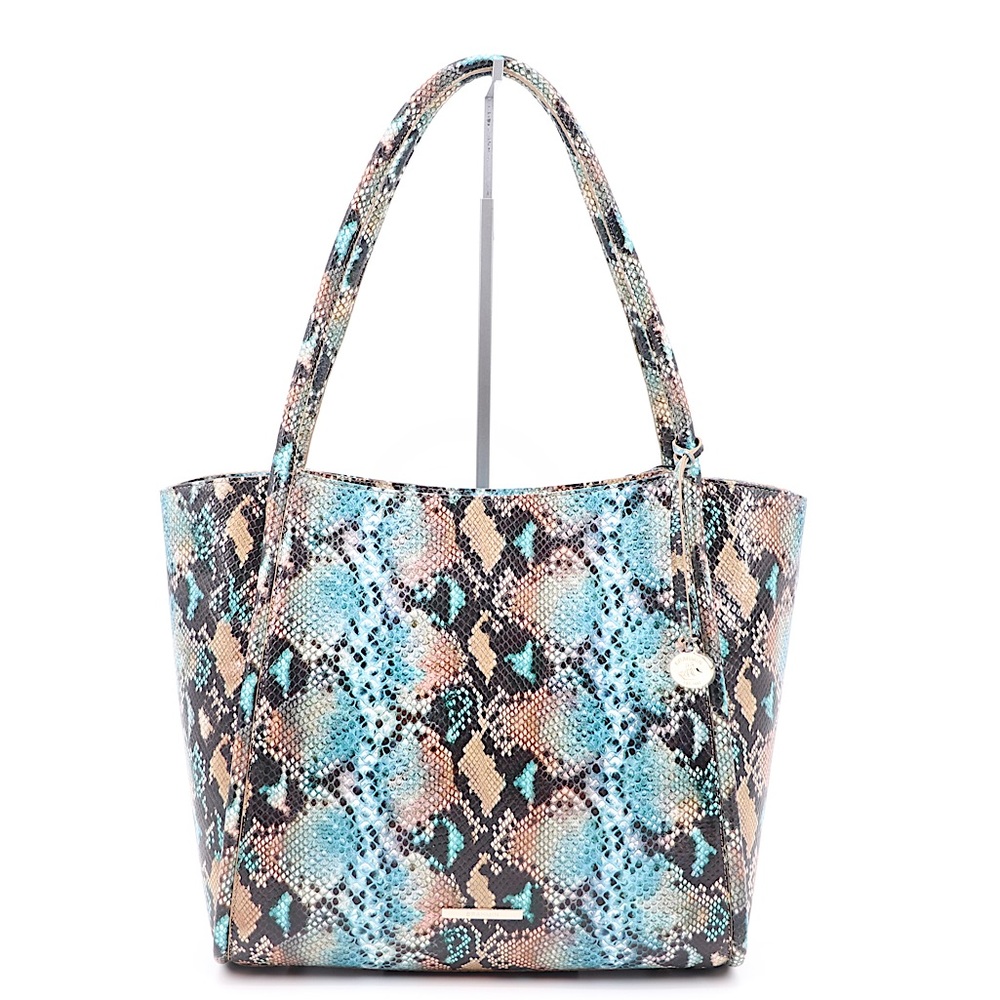 Brand New Brahmin Bailee Embossed Leather Carryall Satchel